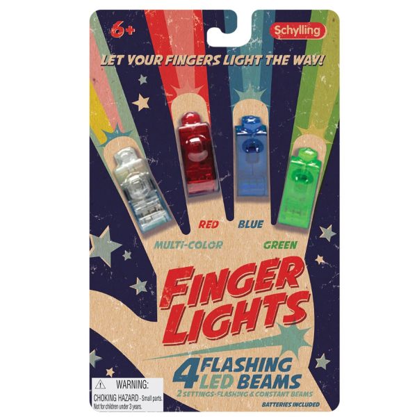 4 Flashing LED Finger Lights Online Sale