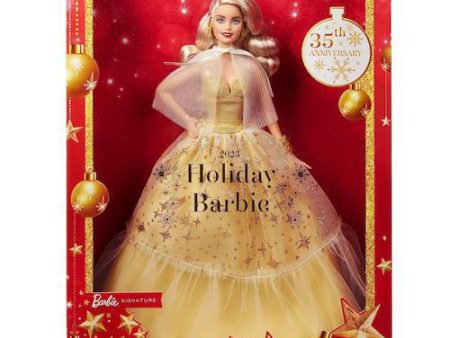 2023 Barbie Signature Holiday Barbie 35th Anniversary Brunette 12  Discount