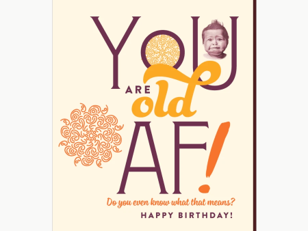 Your are old AF Birthday Card Supply