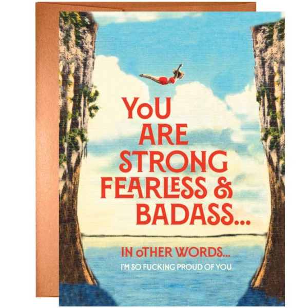 You are Strong Fearless & Badass Card Hot on Sale