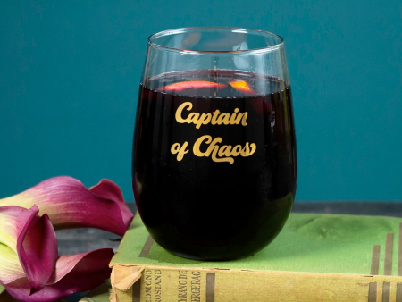 Captain of Chaos Stemless Wine Glass Cheap