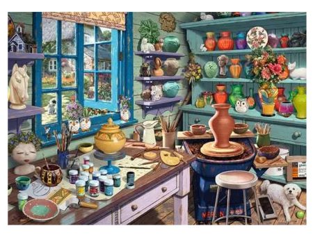 Ravensburger Pottery Studio Sanctuary 500 pc Large Format Puzzle For Discount