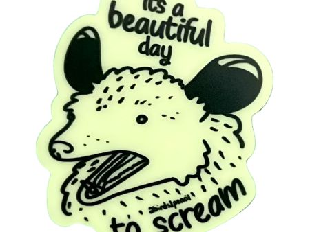 Glow in the Dark Possum Sticker Supply