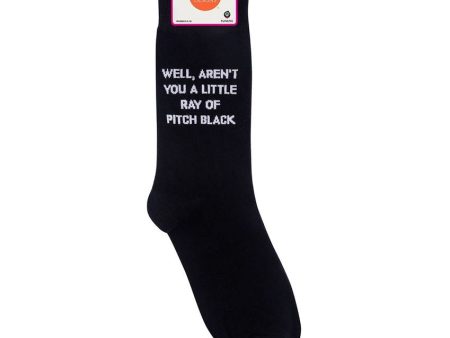 Well Aren t You A Little Ray Of Pitch Black Socks For Cheap