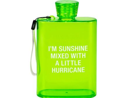 Sunshine Mixed w  a Little Hurricane Acrylic Flask For Sale