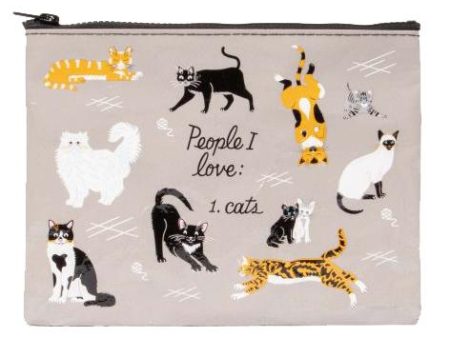 Zipper Pouch:  People I love - CATS on Sale