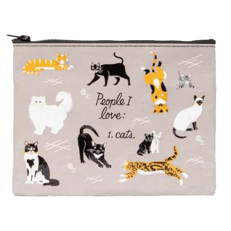 Zipper Pouch:  People I love - CATS on Sale