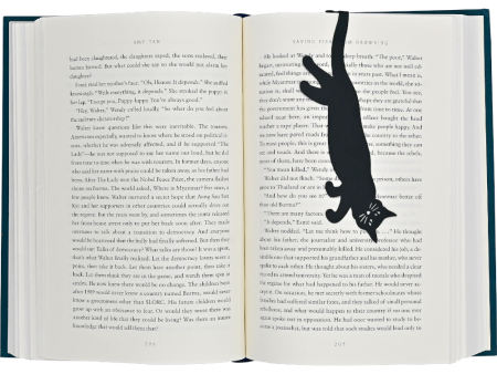 Curious Cat  Hanging  Metal Bookmark Discount