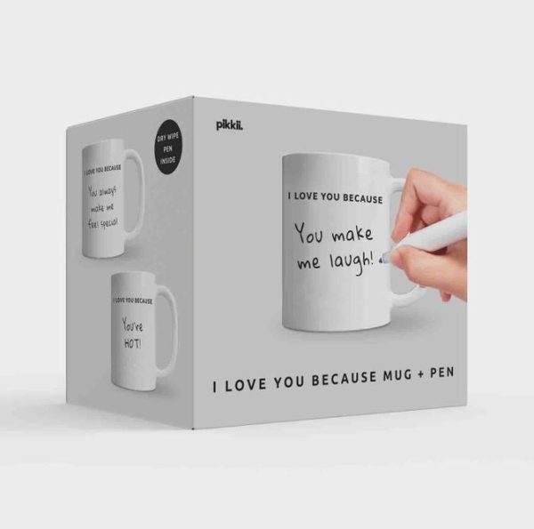 I Love You Because Mug + Pen Gift Set Cheap