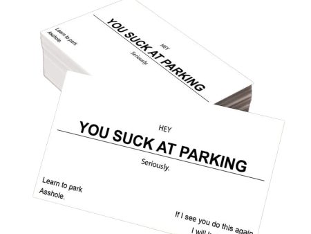 You Suck at Parking Business Card - pack of 25 Sale