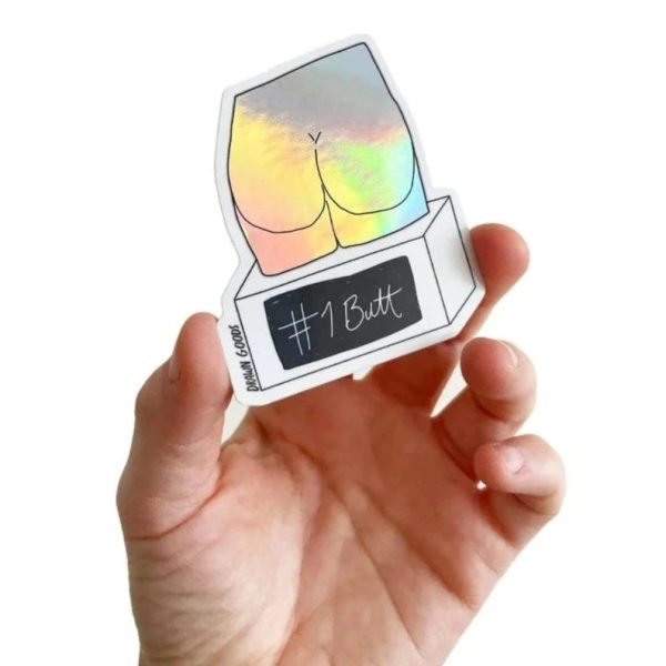 #1 Butt Holographic Sticker For Cheap