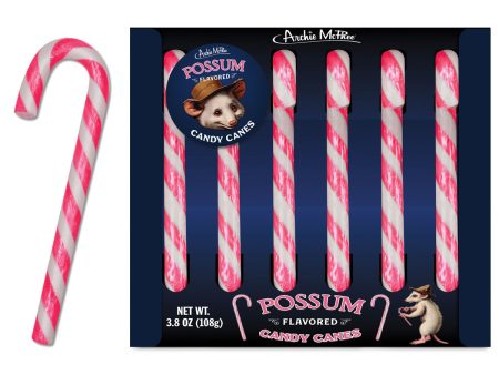 Possum Flavored Candy Canes - set of 6 Sale