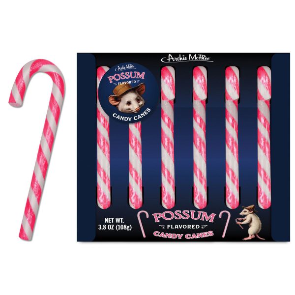 Possum Flavored Candy Canes - set of 6 Sale