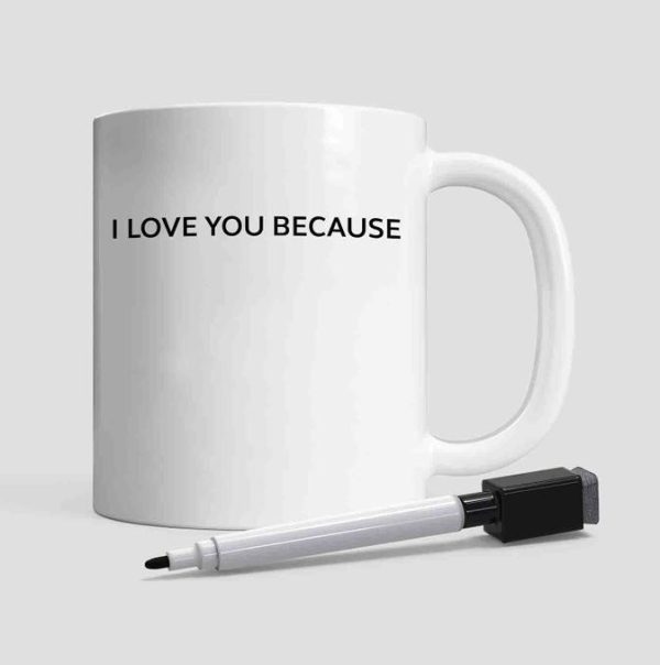 I Love You Because Mug + Pen Gift Set Cheap