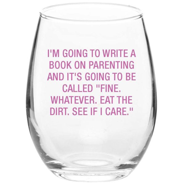 Write a Book on Parenting Wine Glass on Sale