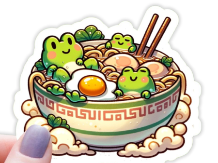 Bowl of Froggy Ramen Sticker Cheap