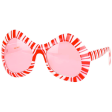 Candy Cane Mod Glasses For Discount