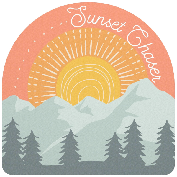 Sunset Chaser Vinyl Sticker - 2.8  Hot on Sale