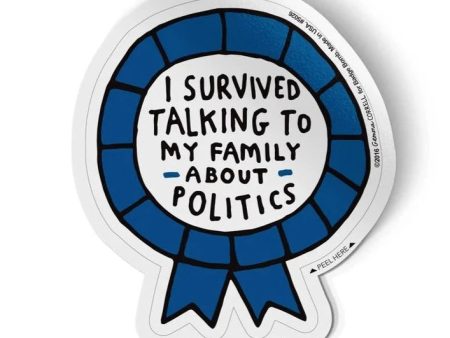 Gemma Correll - I Survived Talking About Politics Sticker on Sale