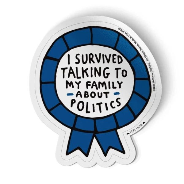 Gemma Correll - I Survived Talking About Politics Sticker on Sale