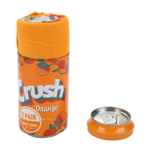 Crush 2 Pair Crew Socks Soda Can Set on Sale