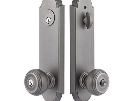 Emtek 5328E 2-PT Lock Key in Knob  Lever Double Cyl , Annapolis Plate , Egg Knob on Sale